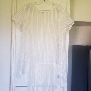 Ruti White Striped Top/Smock No Size Label (please look at measurements)